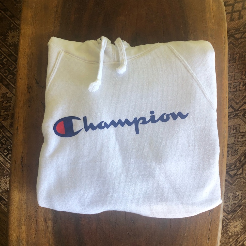 White Champion Hoodie